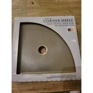 Deco 8x8 inch Stainless Steel Corner Bath Shelf Shower Shelf New Or Existing...